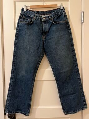 Lucky Brand • Vintage USA Button Fly Jeans • 90s Straight Leg • Size 31 / 12